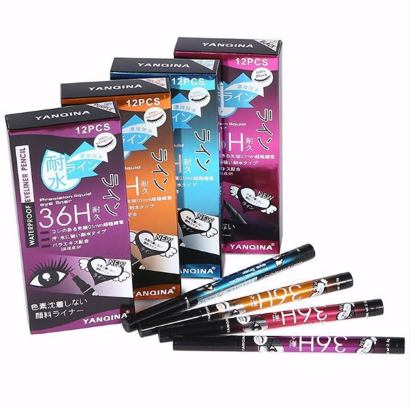 Eyeliner in 4 kleuren.