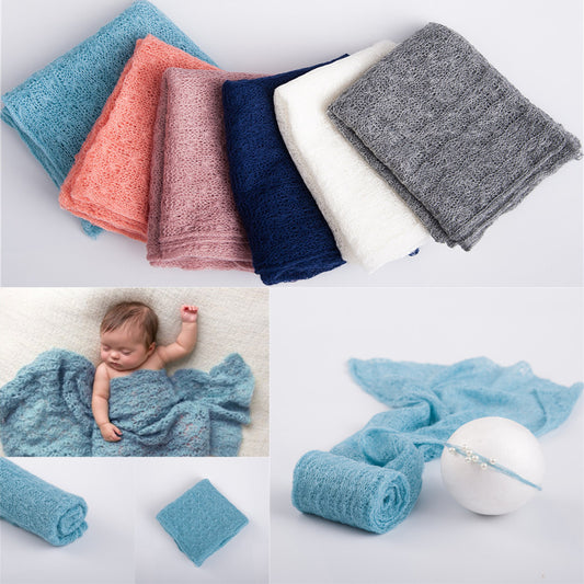 Babyfotografie baby zomer mohair omslagdoek