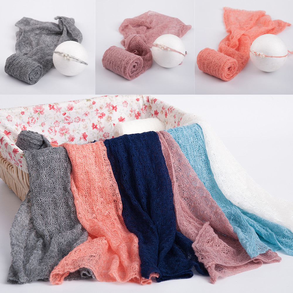 Babyfotografie baby zomer mohair omslagdoek