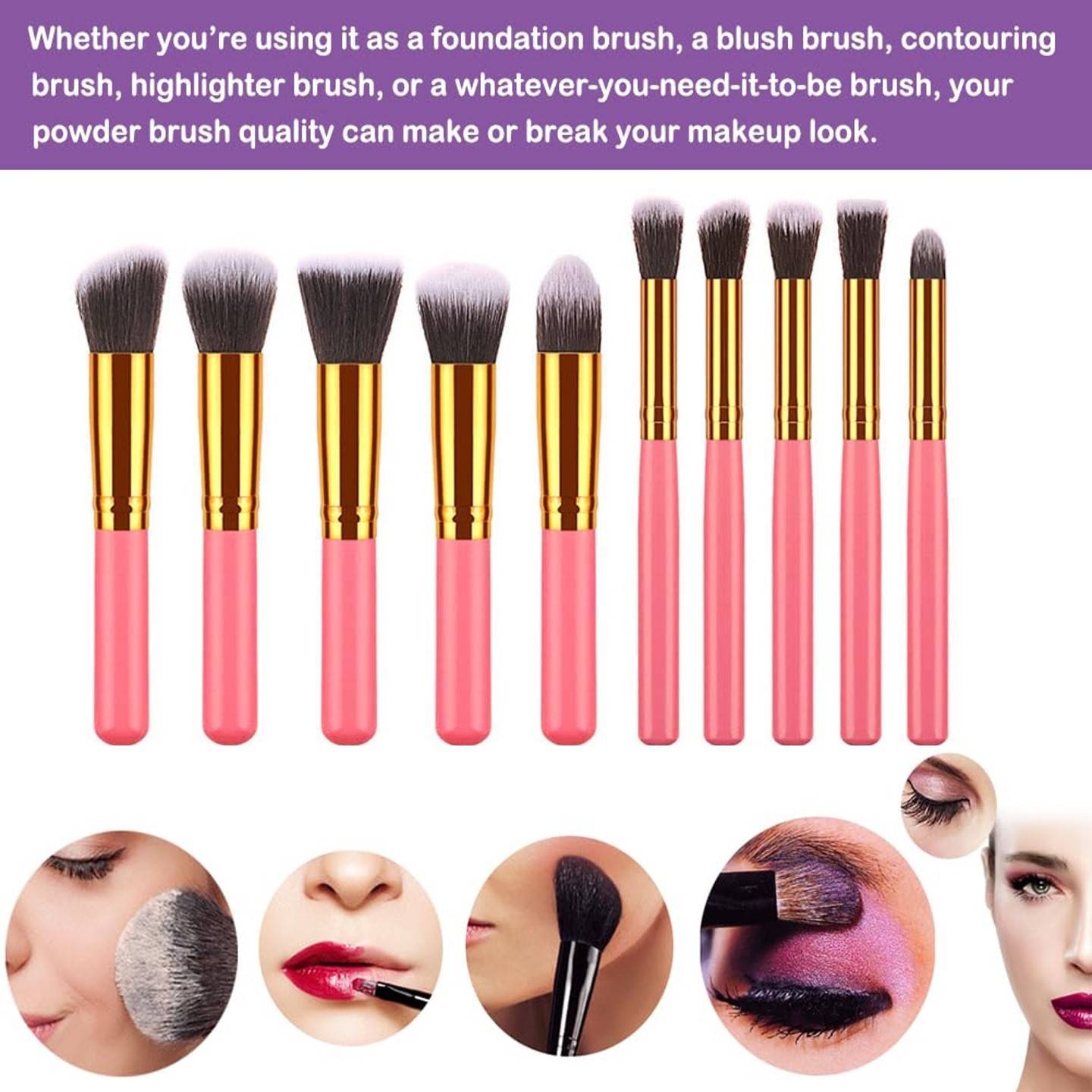 Make-up brush set 10 pieces