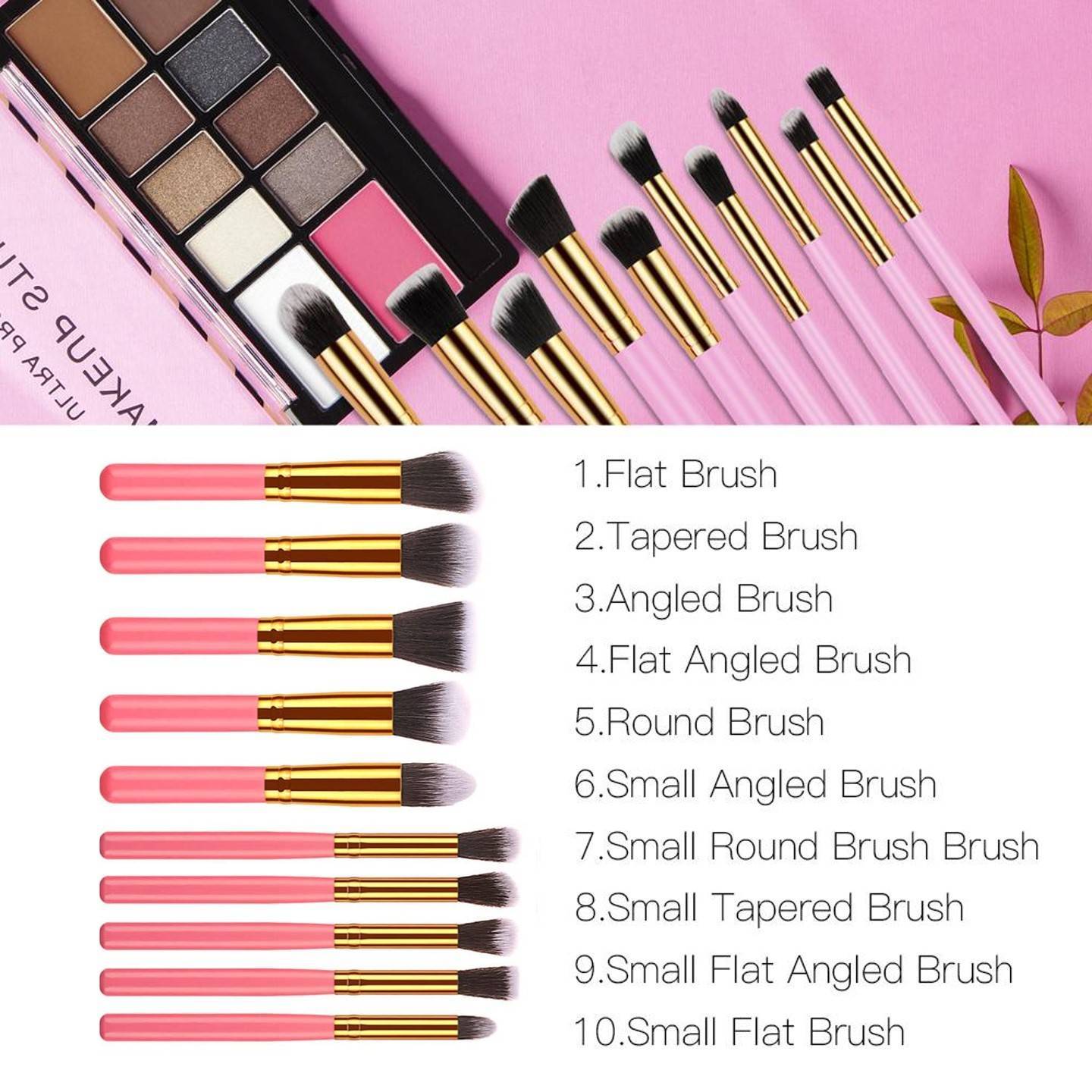 Make-up brush set 10 pieces