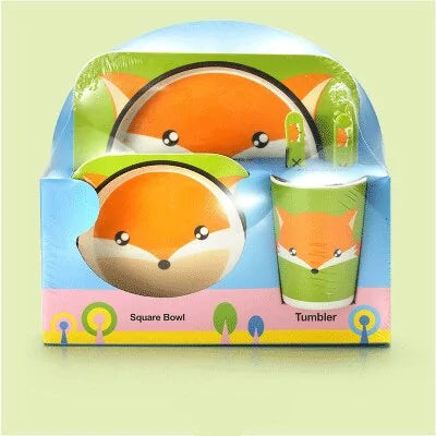 Eco-friendly bamboo children's tableware