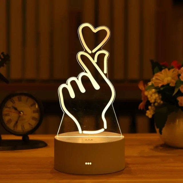 3D Acryl Liefdes Lamp