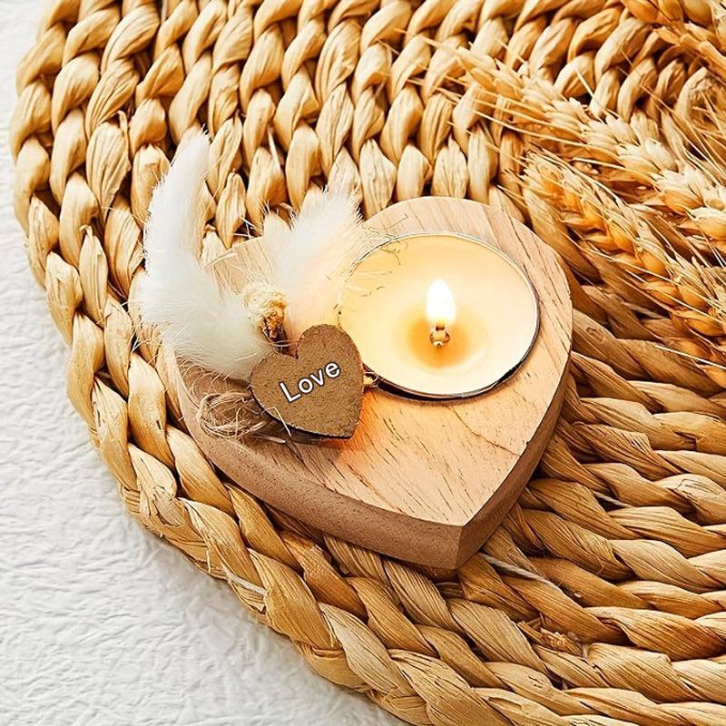 Wooden love candle