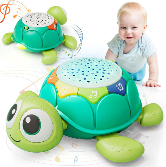 Lehoo Castle Baby Crawling Toy from 3 6 9 Months Turtles Baby Toy with Music Projector Educational Toy for 1 Year Old Newborn Toy Gift