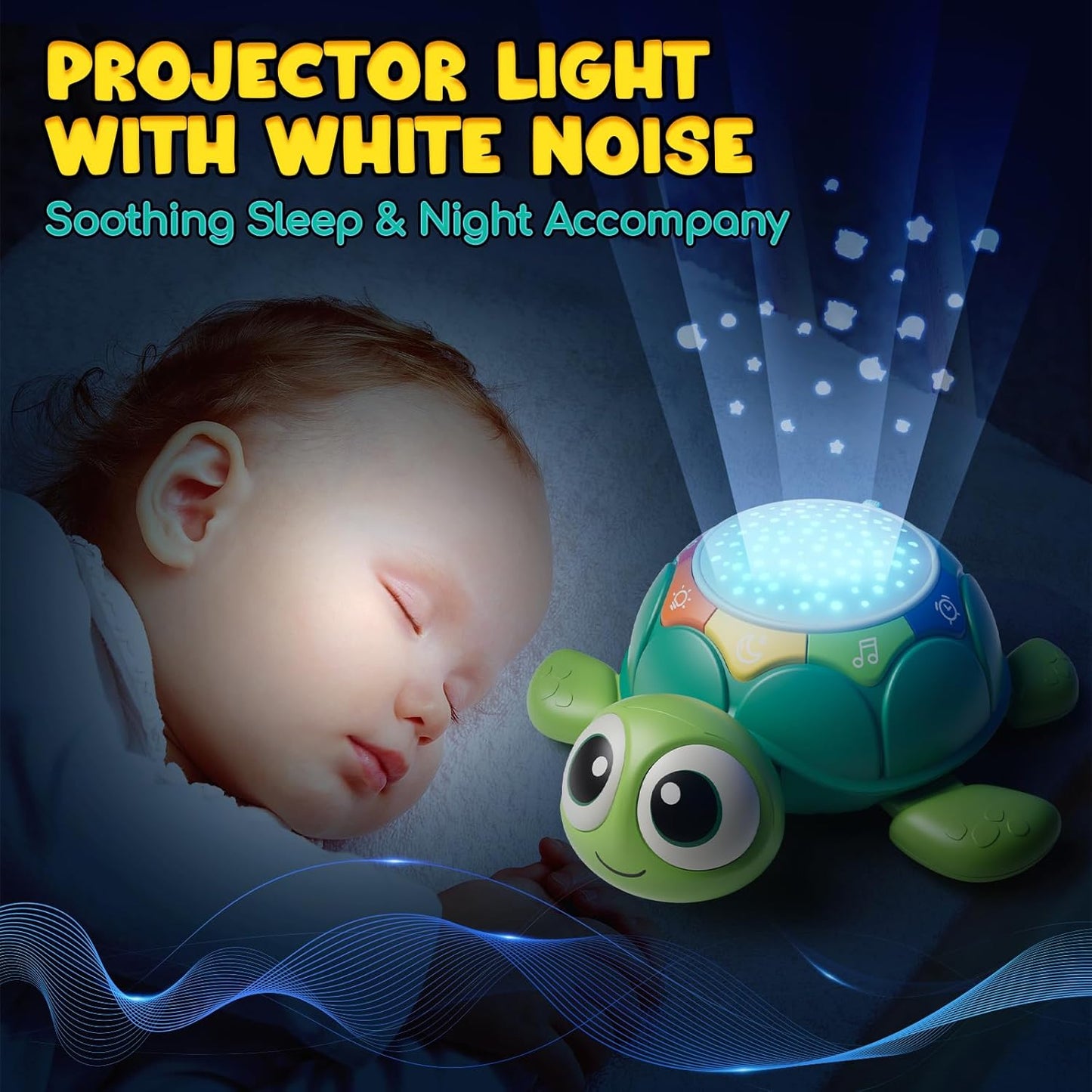 Lehoo Castle Baby Crawling Toy from 3 6 9 Months Turtles Baby Toy with Music Projector Educational Toy for 1 Year Old Newborn Toy Gift