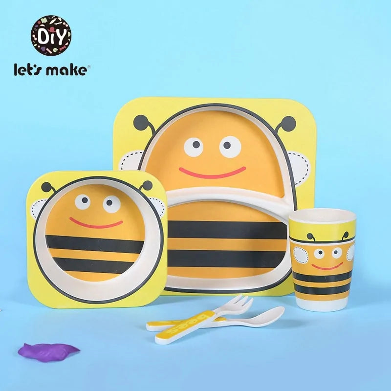 Eco-friendly bamboo children's tableware