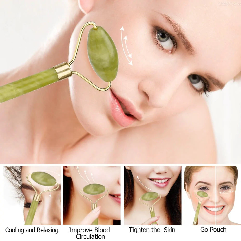 Double Sided Jade Facial Roller