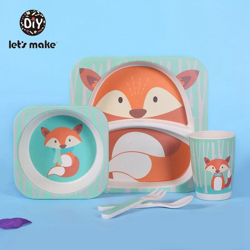 Eco-friendly bamboo children's tableware