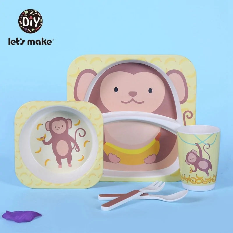 Eco-friendly bamboo children's tableware