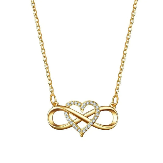 Ketting met Infinity Symbool en Hart