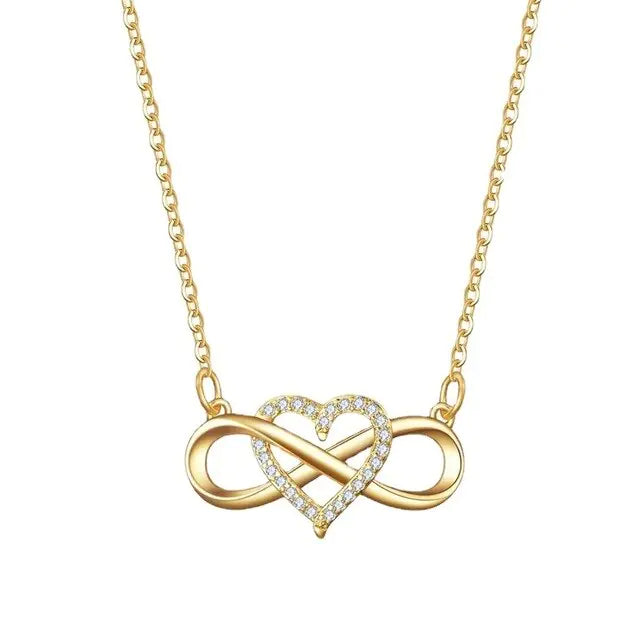 Necklace with Infinity Symbol and Heart