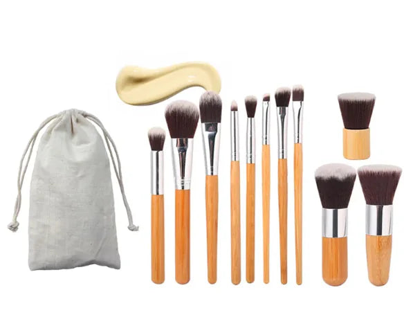 11 Bamboo Makeup Brushes