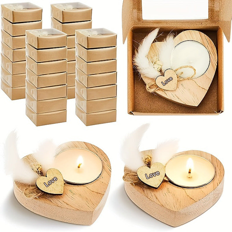 Wooden love candle