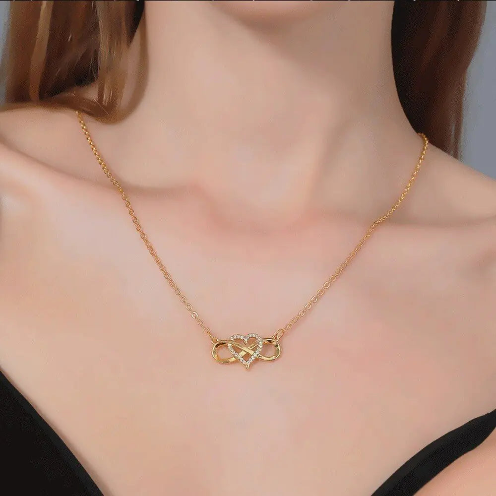 Necklace with Infinity Symbol and Heart